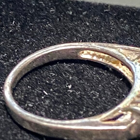 Ring Size 5.5 CZ Cubic Zirconia 13 Stones Sterling Silver Stamped 925 Vintage Je - Picture 15 of 15